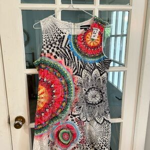 Papillon Blanc Multicolor Mandala Dress